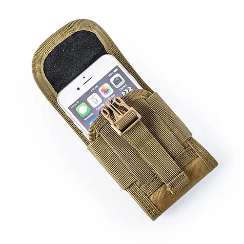 MOLLE-Compatible Tactical Phone Pouch with Buckle Closure